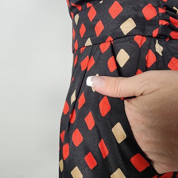 Venus Red & Black Wide Leg Jumpsuit Size M - Picture 7 of 16